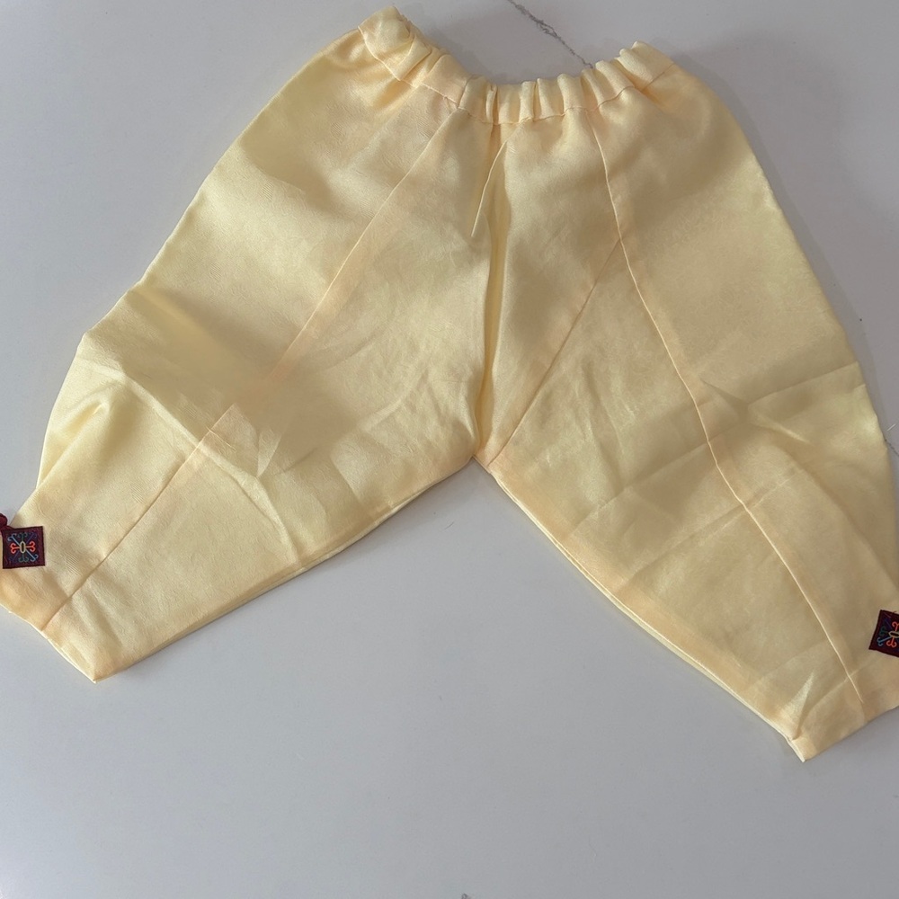 Traditional boys Hanbok yellow and Navy - Picture 6 of 16